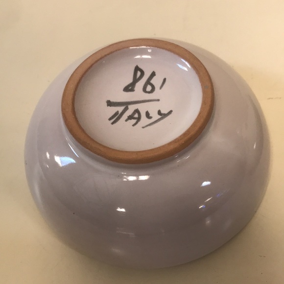 Vintage Italian Hand Painted Pottery Trinket Dish w/Lid - Picture 4 of 6